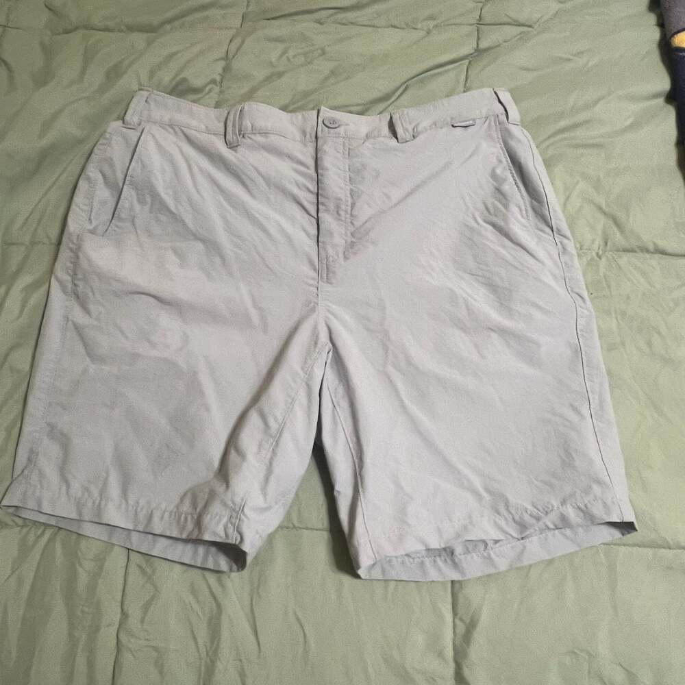 Simms Men's Superlight Fishing Shorts Size 36 Grey Nylon Small Stain See Pics